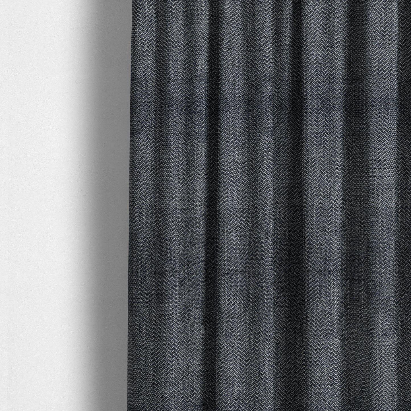 Majesty Herringbone Weave Chenille Blue Colour Upholstery Furnishing Fabric CTR-1157 - Made To Measure Curtains