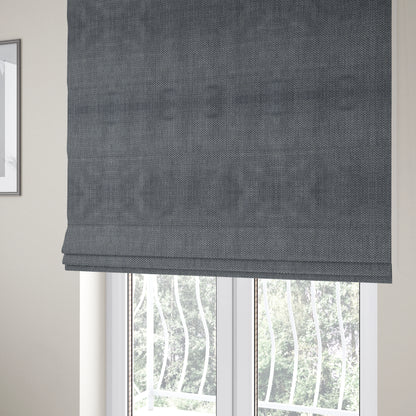 Majesty Herringbone Weave Chenille Blue Colour Upholstery Furnishing Fabric CTR-1157 - Roman Blinds