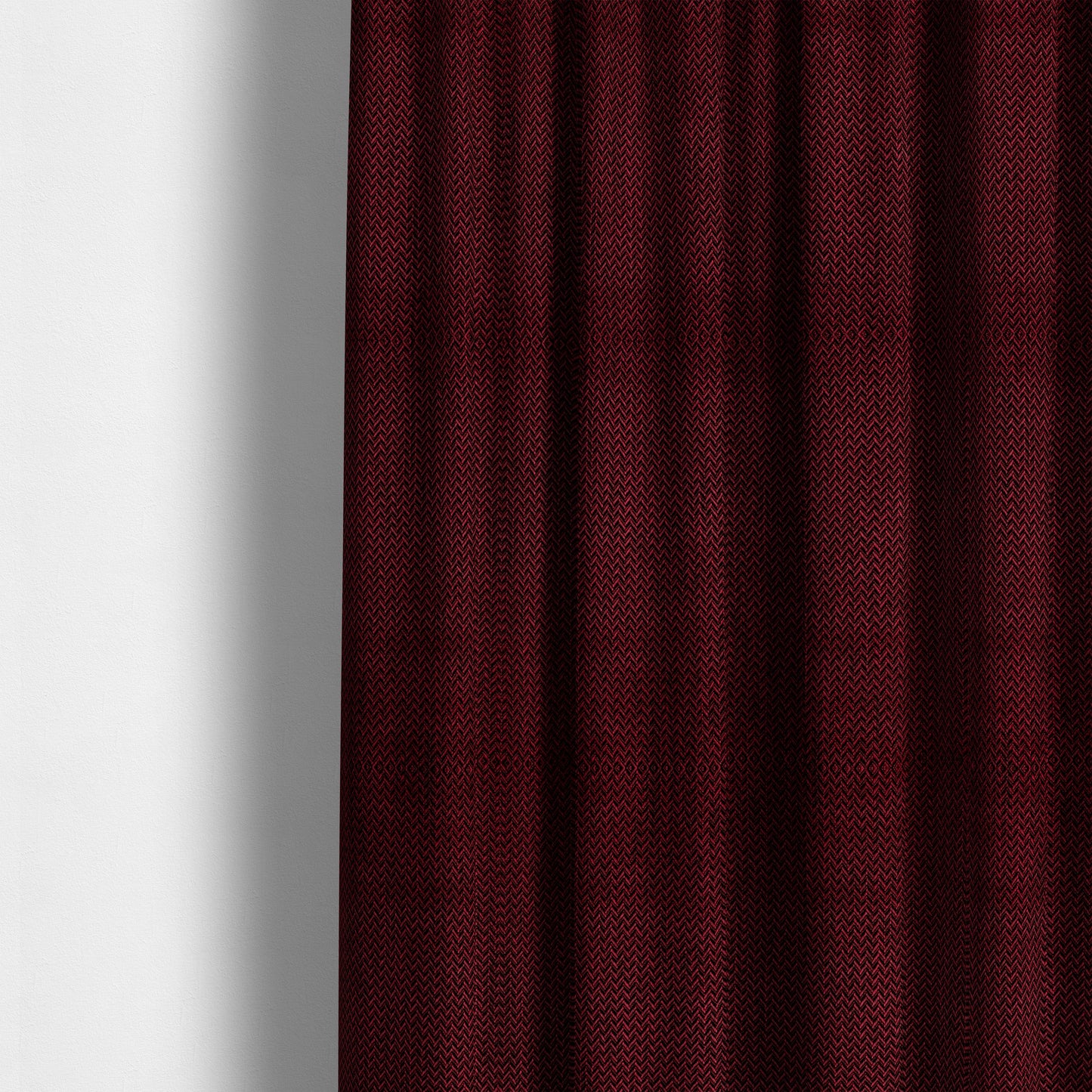 Majesty Herringbone Weave Chenille Red Black Colour Upholstery Furnishing Fabric CTR-1158 - Made To Measure Curtains