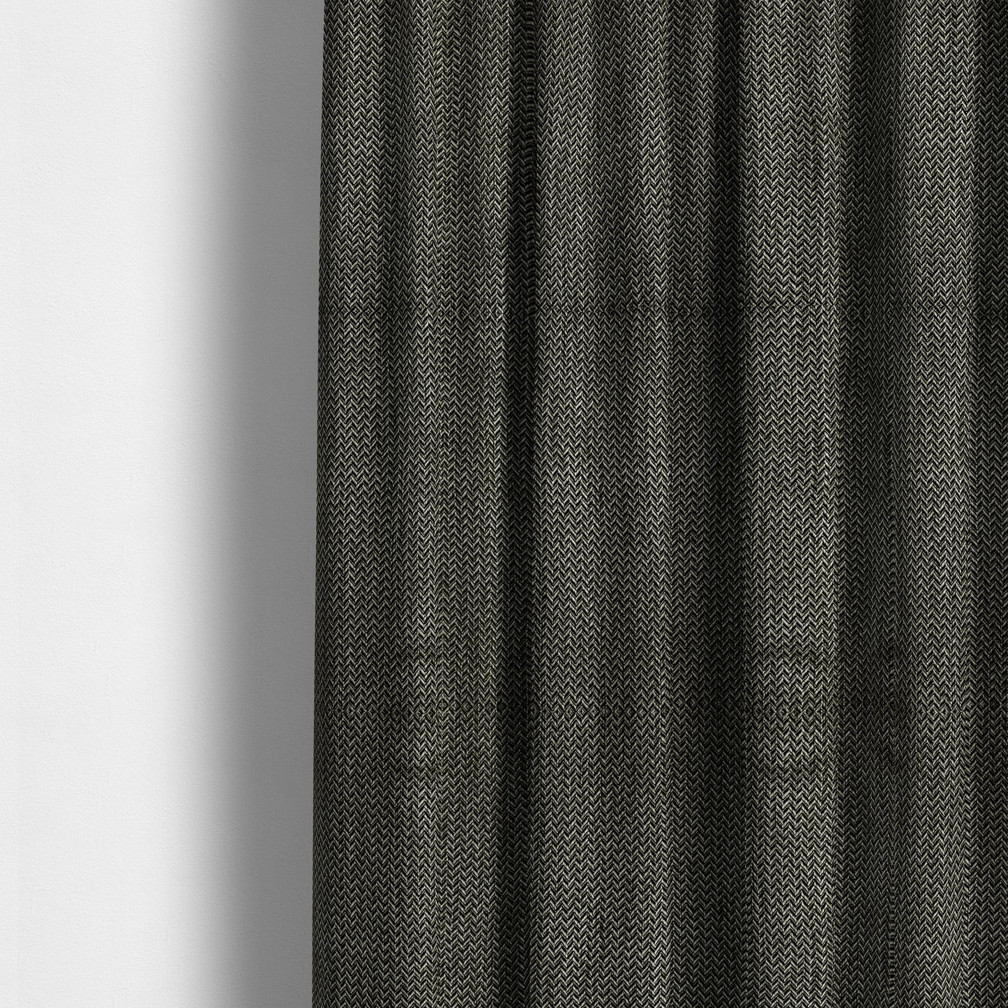 Majesty Herringbone Weave Chenille Grey Colour Upholstery Furnishing Fabric CTR-1159 - Made To Measure Curtains