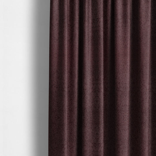 Kimberley Semi Plain Soft Chenille Upholstery Fabric In Maroon Red Colour CTR-1183 - Made To Measure Curtains