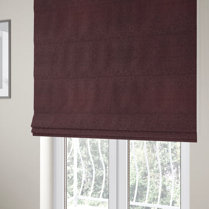 Kimberley Semi Plain Soft Chenille Upholstery Fabric In Maroon Red Colour CTR-1183 - Roman Blinds