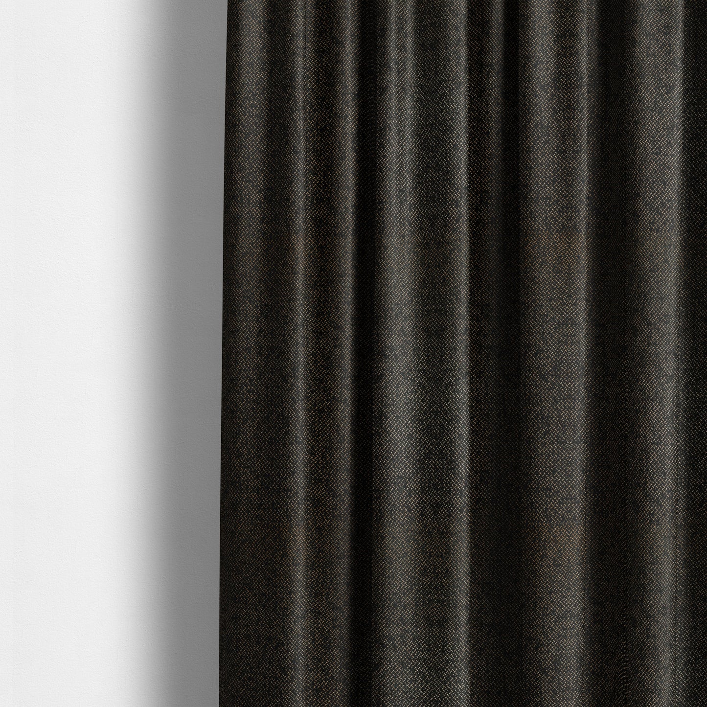 Kimberley Semi Plain Soft Chenille Upholstery Fabric In Black Colour CTR-1184 - Made To Measure Curtains