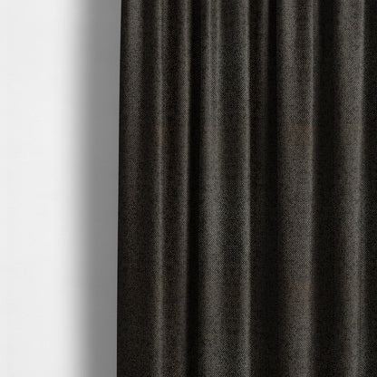 Kimberley Semi Plain Soft Chenille Upholstery Fabric In Black Colour CTR-1184 - Made To Measure Curtains