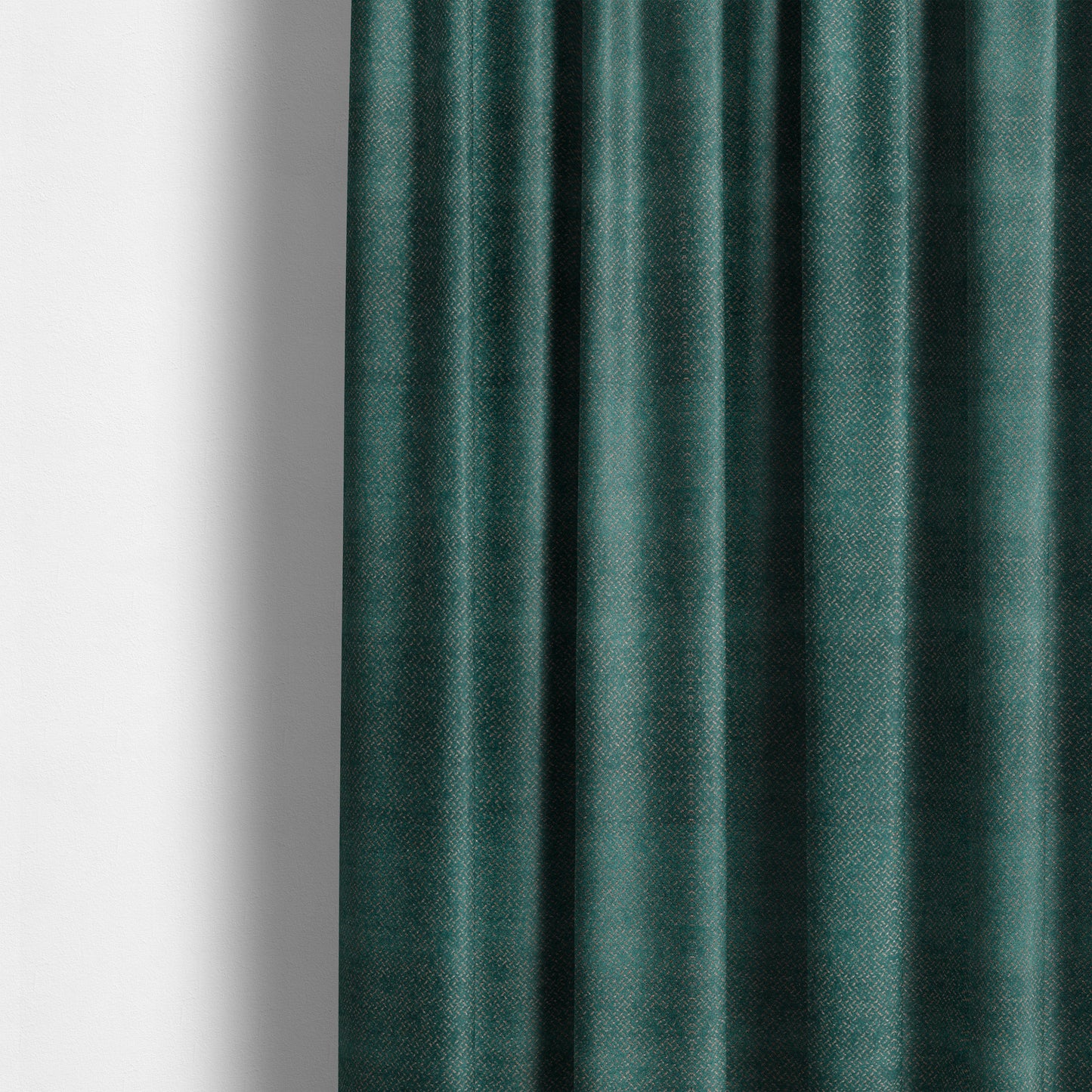 Kimberley Semi Plain Soft Chenille Upholstery Fabric In Teal Colour CTR-1185 - Made To Measure Curtains