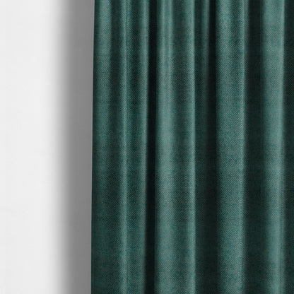 Kimberley Semi Plain Soft Chenille Upholstery Fabric In Teal Colour CTR-1185 - Made To Measure Curtains