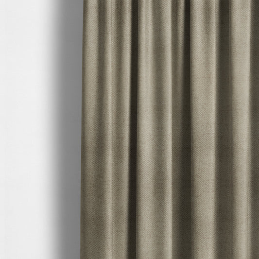 Kimberley Semi Plain Soft Chenille Upholstery Fabric In Brown Colour CTR-1187 - Made To Measure Curtains