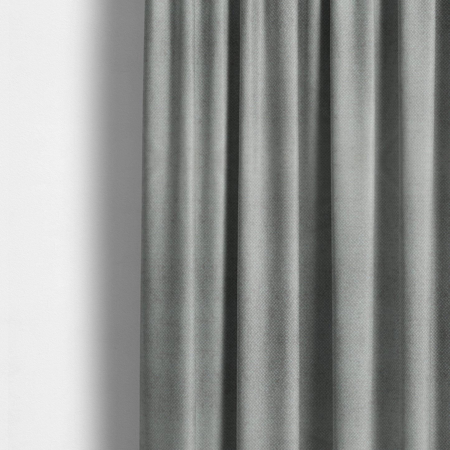 Kimberley Semi Plain Soft Chenille Upholstery Fabric In Silver Colour CTR-1188 - Made To Measure Curtains