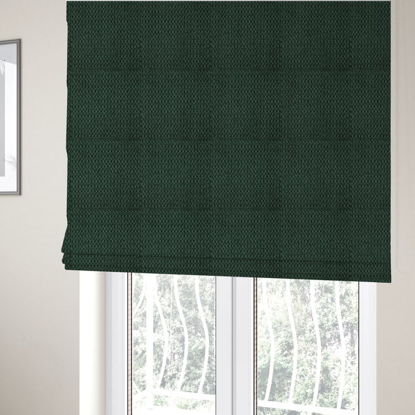 Chicago Bobble Effect Chenille Upholstery Fabric Pine Green Colour CTR-1190 - Roman Blinds