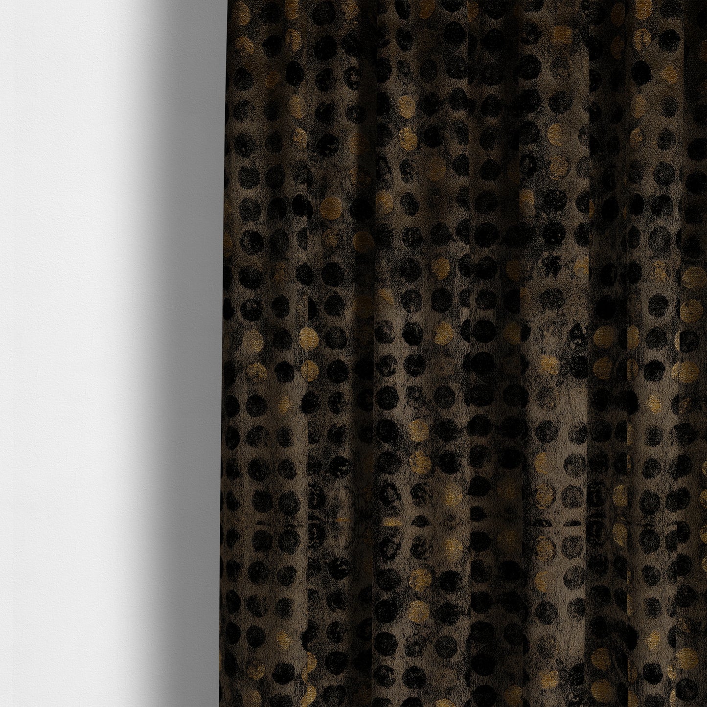 Nile Spotted Pattern Metallic Tones Black Grey Gold Upholstery Fabric CTR-1196 - Made To Measure Curtains