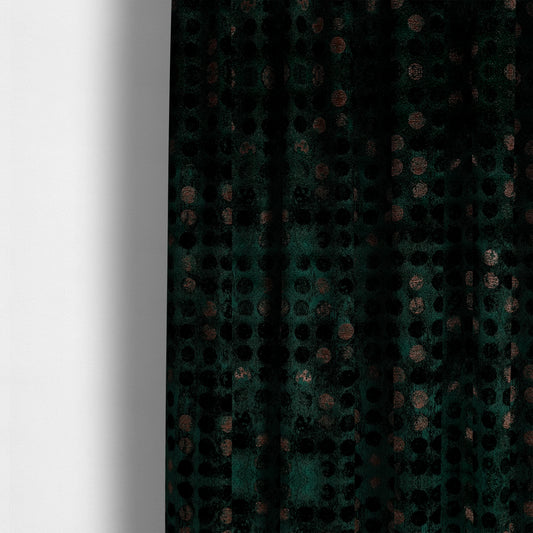 Nile Spotted Pattern Metallic Tones Green Gold Upholstery Fabric CTR-1200 - Made To Measure Curtains