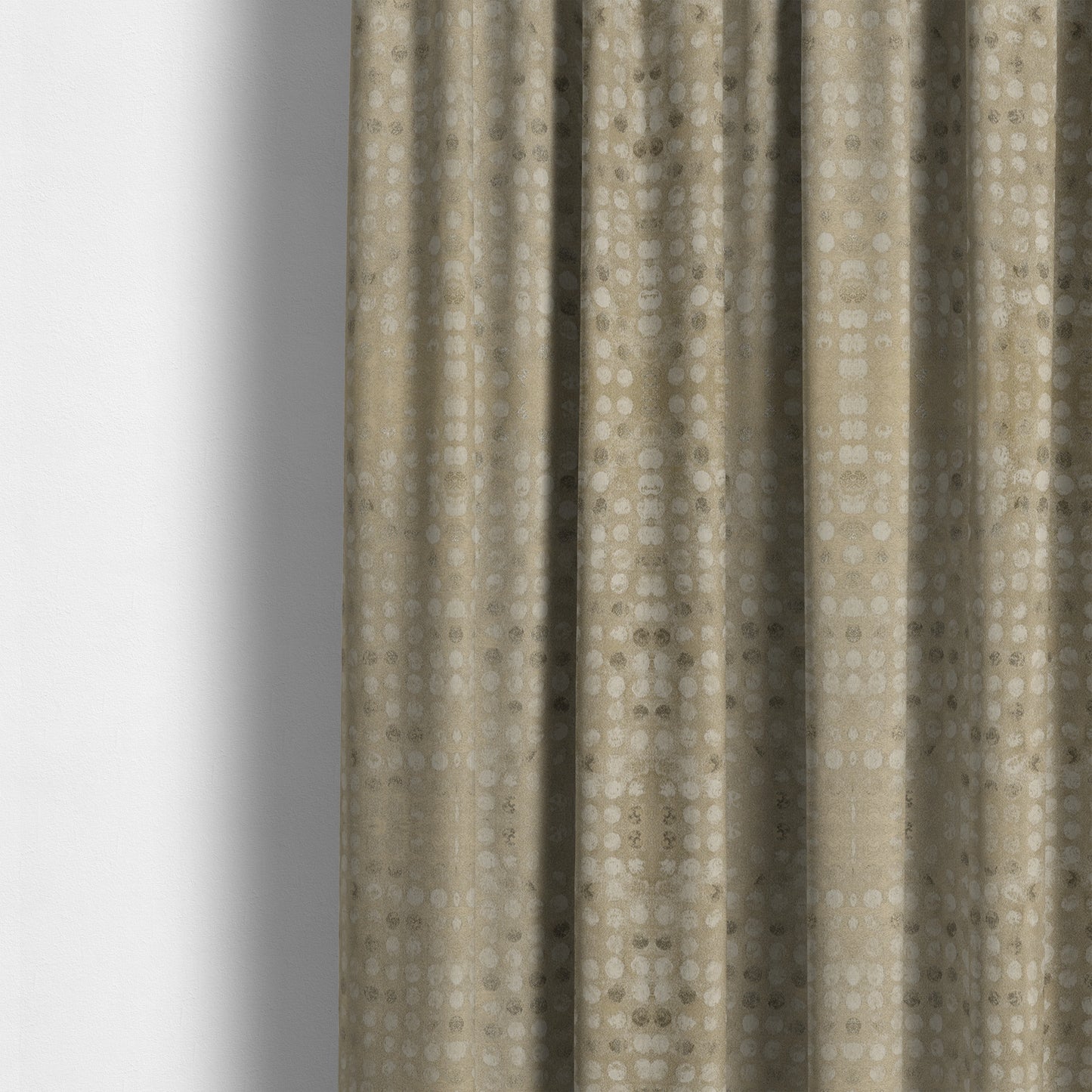 Nile Spotted Pattern Metallic Tones Cream Gold Upholstery Fabric CTR-1202 - Made To Measure Curtains