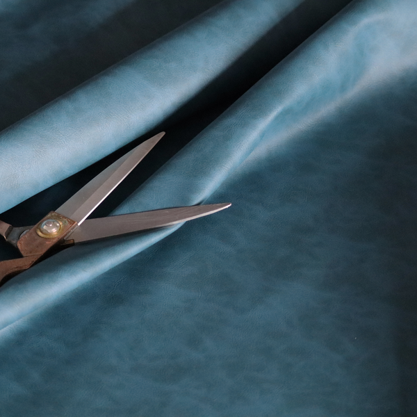 Lecce Faux Leather Matt Finish In Teal Blue Colour CTR-1206