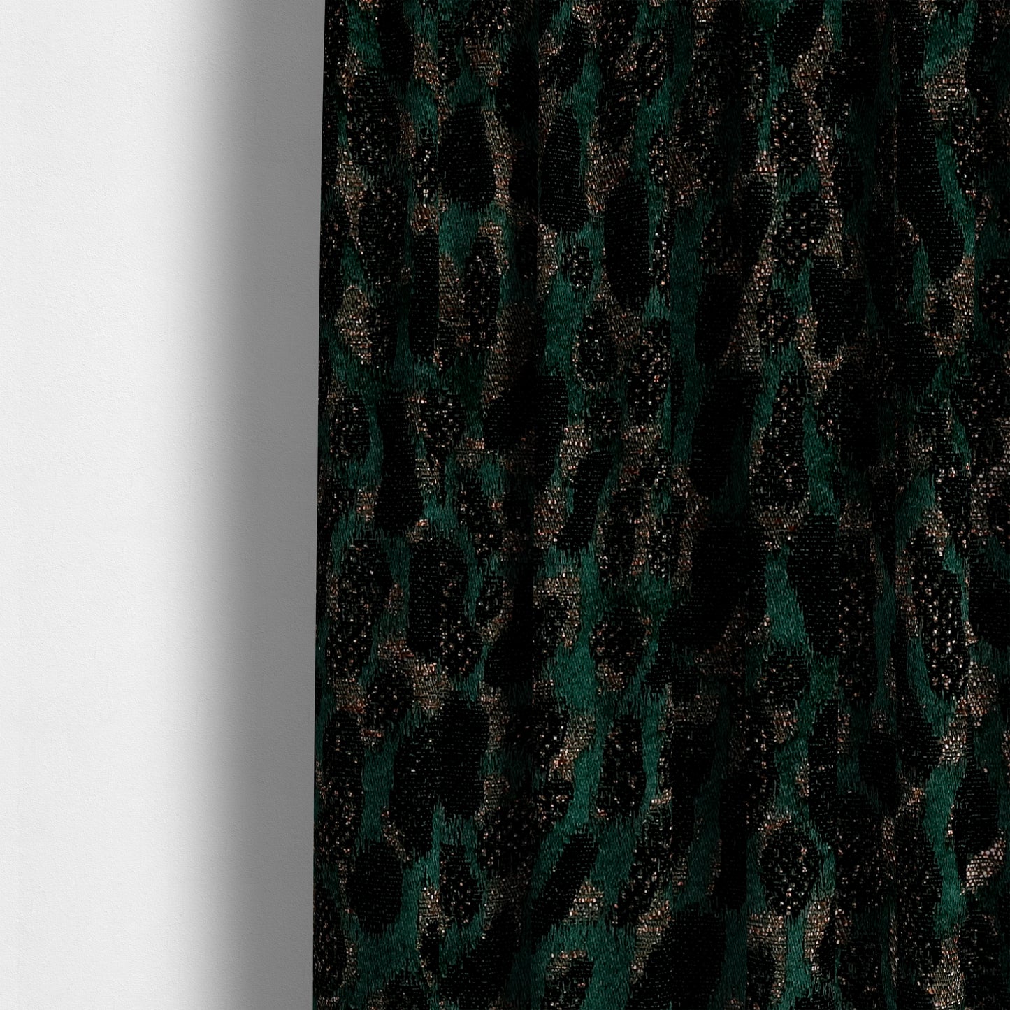 Nile Animal Print Pattern Metallic Tones Green Gold Upholstery Fabric CTR-1209 - Made To Measure Curtains