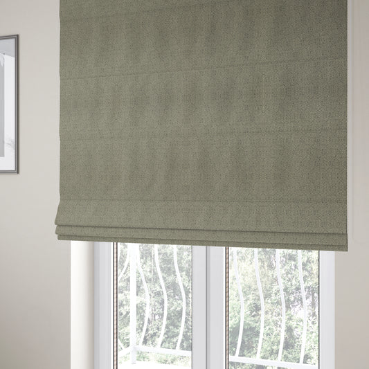 Sahara Geometric Pattern Chenille Material In Grey Upholstery Fabric CTR-1216 - Roman Blinds