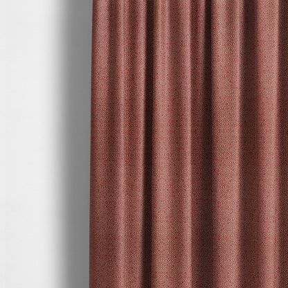 Sahara Geometric Pattern Chenille Material In Red Upholstery Fabric CTR-1217 - Made To Measure Curtains