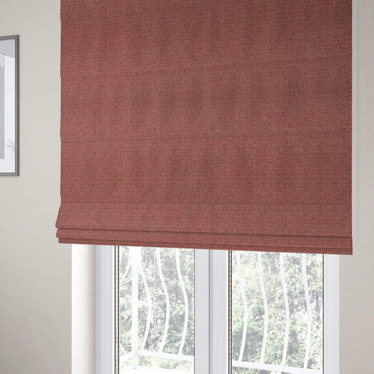 Sahara Geometric Pattern Chenille Material In Red Upholstery Fabric CTR-1217 - Roman Blinds