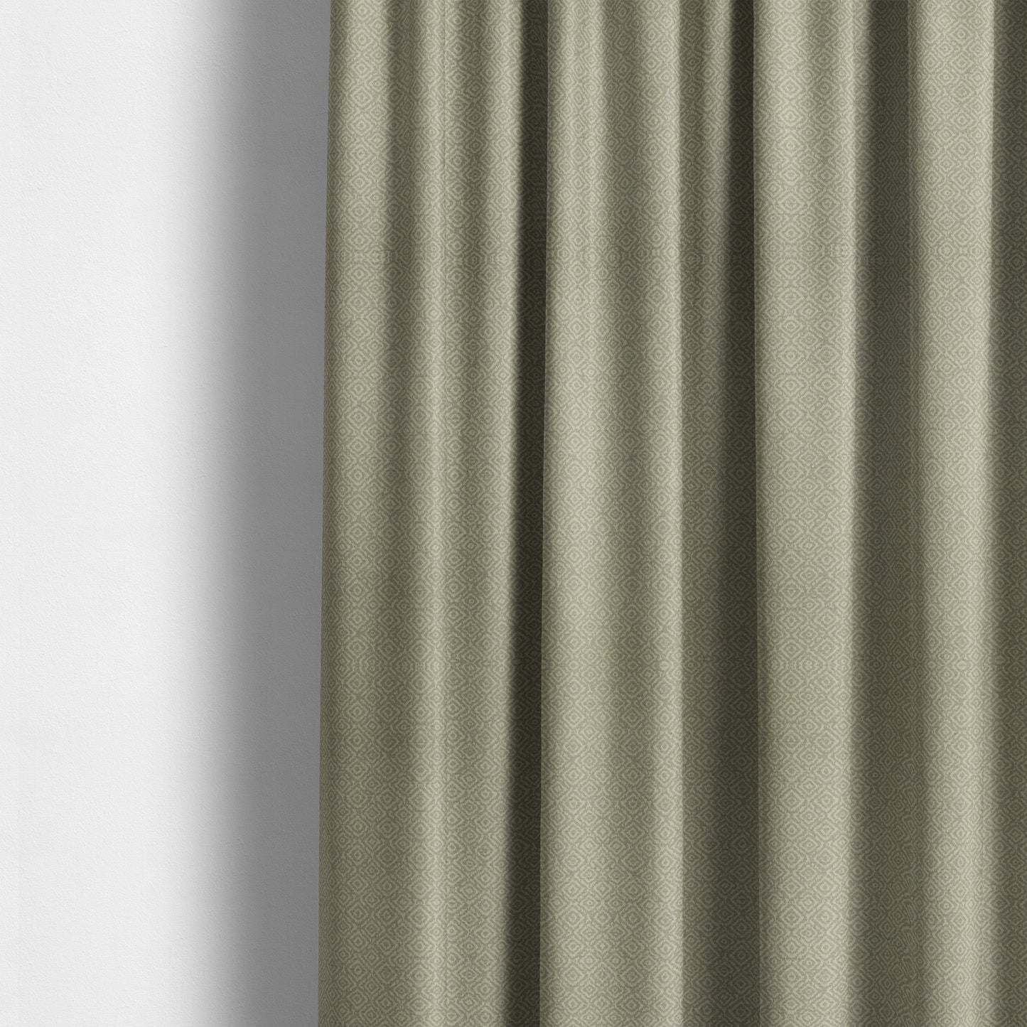 Sahara Geometric Pattern Chenille Material In Silver Upholstery Fabric CTR-1222 - Made To Measure Curtains