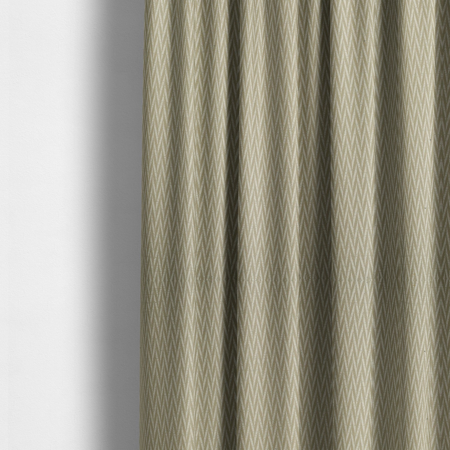 Otara Stripe Pattern Chenille Material In Cream Beige Upholstery Fabric CTR-1225 - Made To Measure Curtains