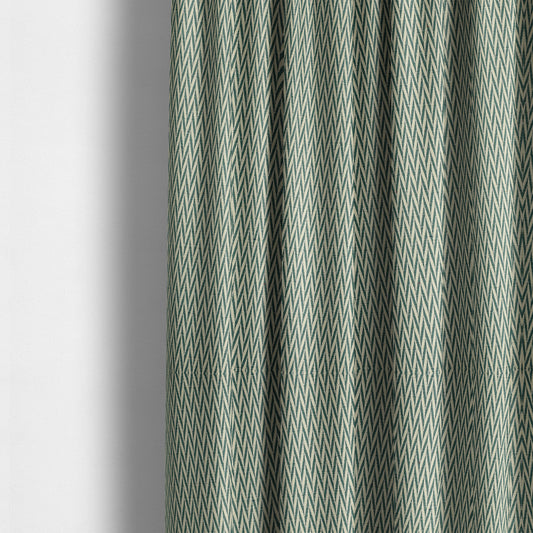 Otara Stripe Pattern Chenille Material In Teal Blue Upholstery Fabric CTR-1226 - Made To Measure Curtains