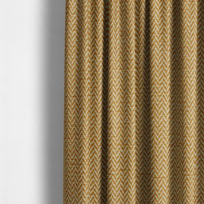 California Chevron Pattern Chenille Material In Yellow Upholstery Fabric CTR-1240 - Made To Measure Curtains