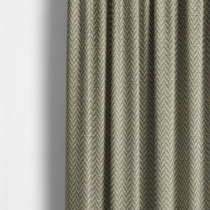 California Chevron Pattern Chenille Material In Silver Upholstery Fabric CTR-1244 - Made To Measure Curtains