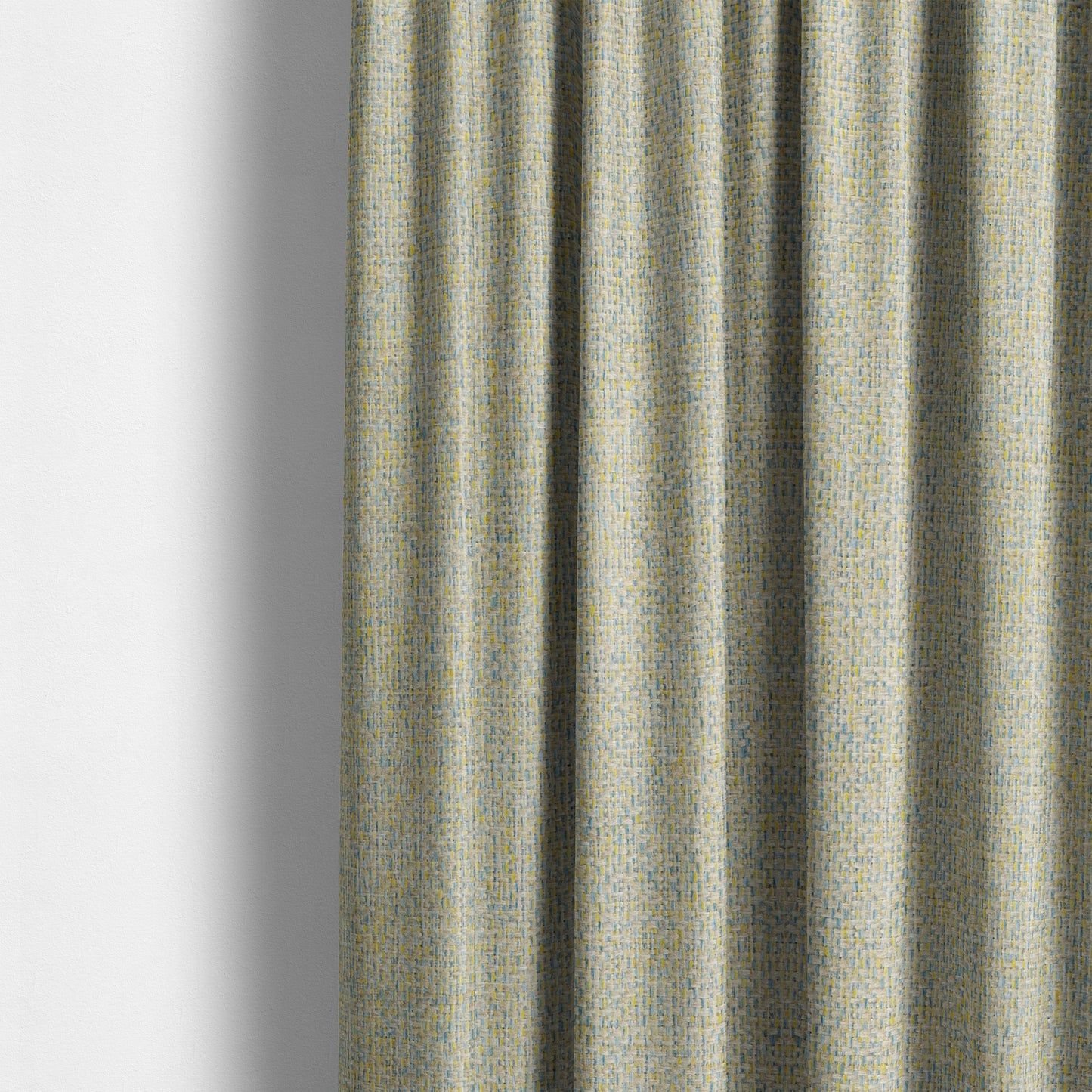 Pacific Unique Textured Basket Weave Heavyweight Upholstery Fabric In Natural Blue Colour CTR-1247 - Made To Measure Curtains