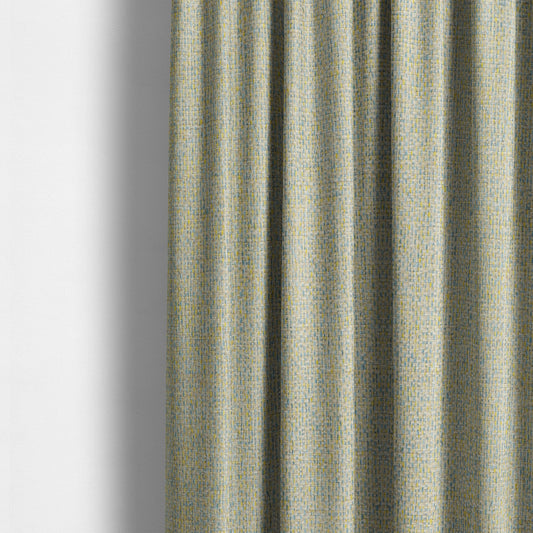 Pacific Unique Textured Basket Weave Heavyweight Upholstery Fabric In Natural Blue Colour CTR-1247 - Made To Measure Curtains