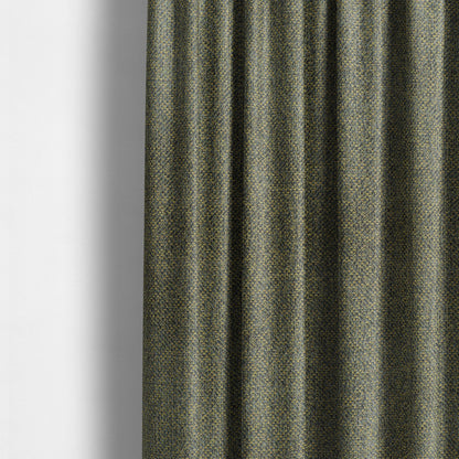 Pacific Unique Textured Basket Weave Heavyweight Upholstery Fabric In Grey With Green Yellow Colour CTR-1249 - Made To Measure Curtains