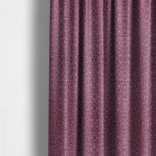 Ketu Collection Of Woven Chenille Pebble Stone Effect Pink Colour Furnishing Fabrics CTR-126 - Made To Measure Curtains