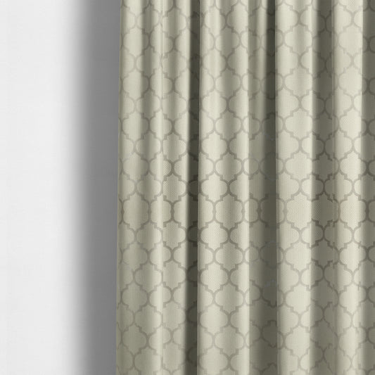 Ayon Damask Pattern Mono Beige Coloured With Shine Furnishing Fabric CTR-1269 - Made To Measure Curtains