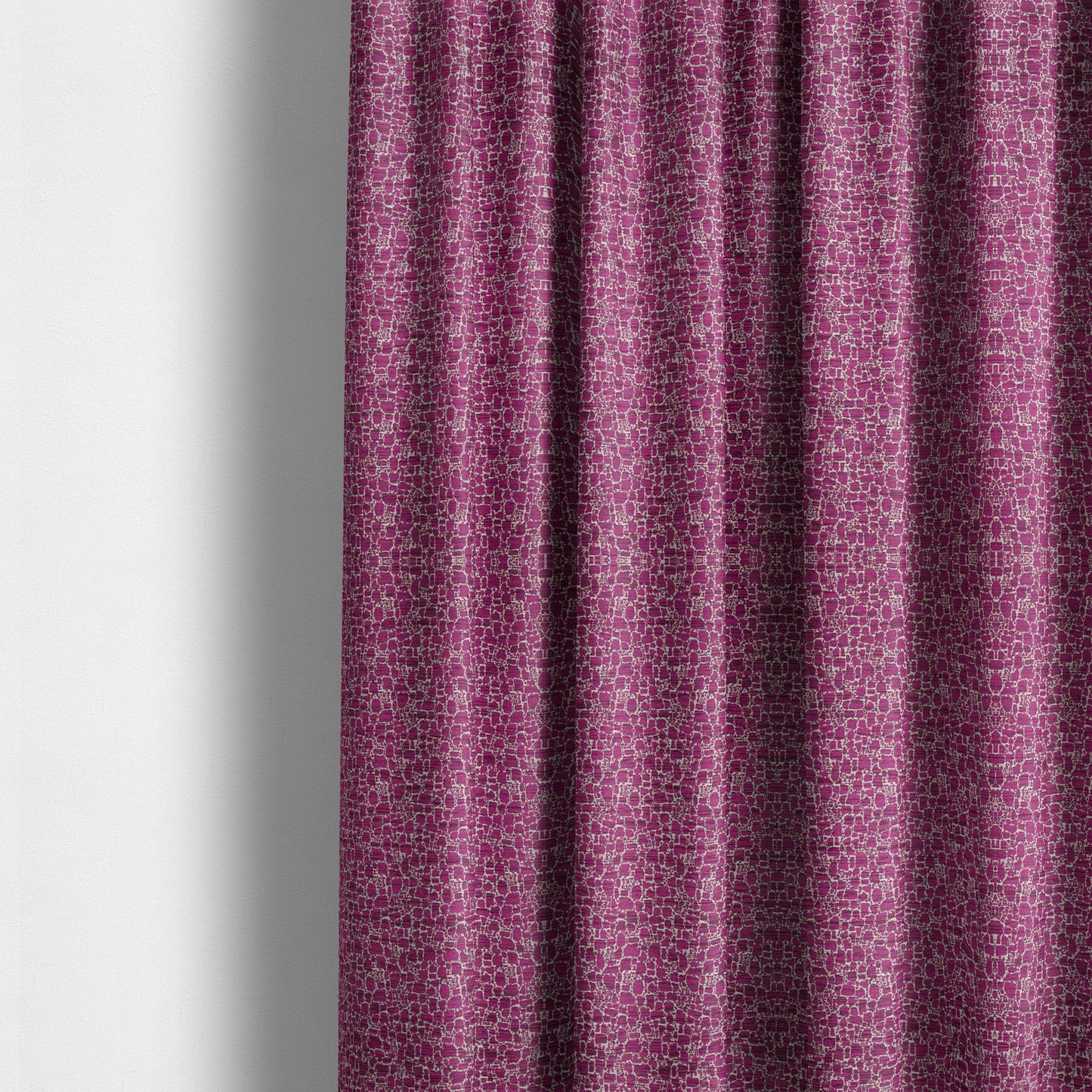 Ketu Collection Of Woven Chenille Pebble Stone Effect Fuchsia Pink Colour Furnishing Fabrics CTR-129 - Made To Measure Curtains