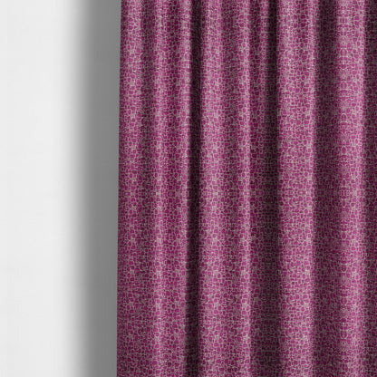 Ketu Collection Of Woven Chenille Pebble Stone Effect Fuchsia Pink Colour Furnishing Fabrics CTR-129 - Made To Measure Curtains