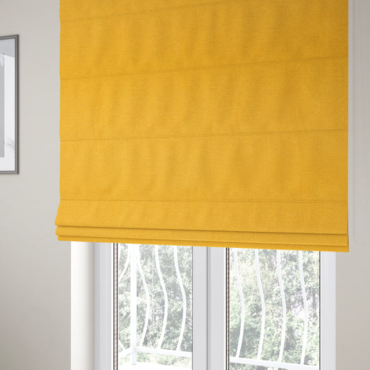 Bainbridge Woven Plain Fabric Yellow Colour Upholstery Fabric CTR-13 - Roman Blinds