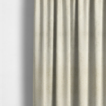 Sultan Collection Damask Pattern Golden Shine Effect Cream Colour Upholstery Fabric CTR-130 - Made To Measure Curtains