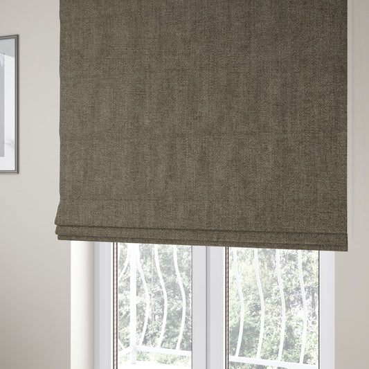 Sunset Chenille Material Light Brown Colour Upholstery Fabric CTR-1308 - Roman Blinds