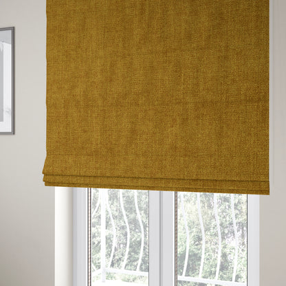 Sunset Chenille Material Yellow Colour Upholstery Fabric CTR-1314 - Roman Blinds