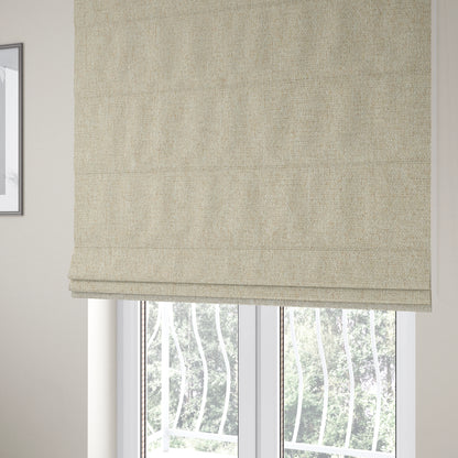 Alaska Textured Chenille Clean Easy Treated Cream Colour Upholstery Fabric CTR-1327 - Roman Blinds