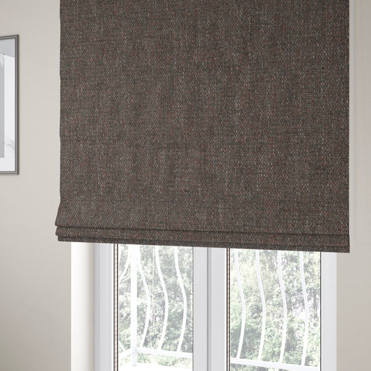 Alaska Textured Chenille Clean Easy Treated Grey With Pink Colour Upholstery Fabric CTR-1333 - Roman Blinds