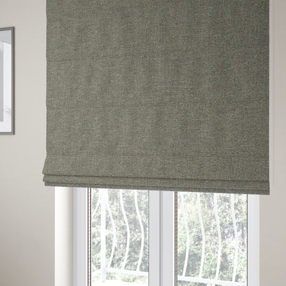 Alaska Textured Chenille Clean Easy Treated Silver Grey Colour Upholstery Fabric CTR-1337 - Roman Blinds