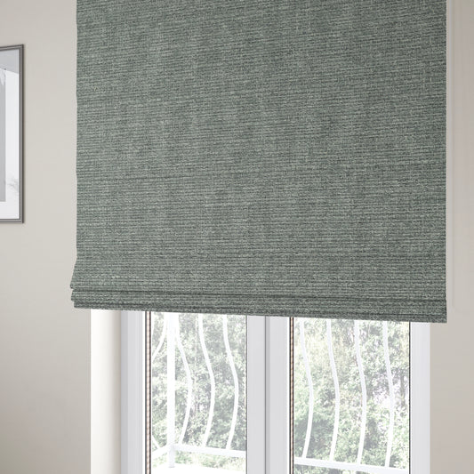 Washington Textured Chenille Silver Colour Upholstery Fabric CTR-1345 - Roman Blinds