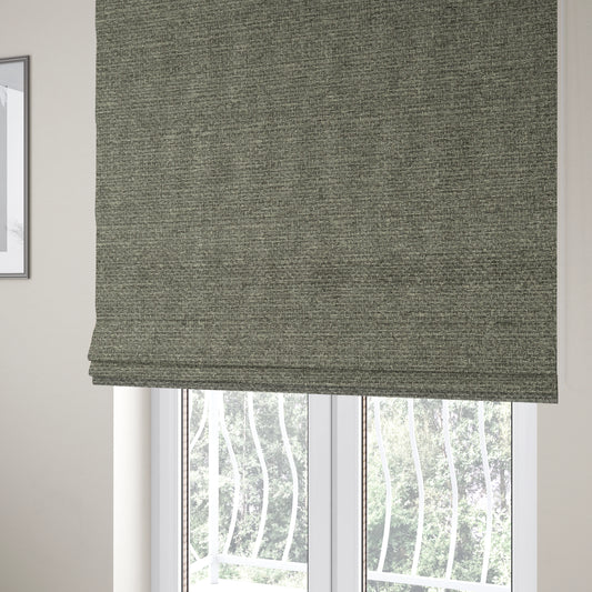 Washington Textured Chenille Grey Colour Upholstery Fabric CTR-1346 - Roman Blinds