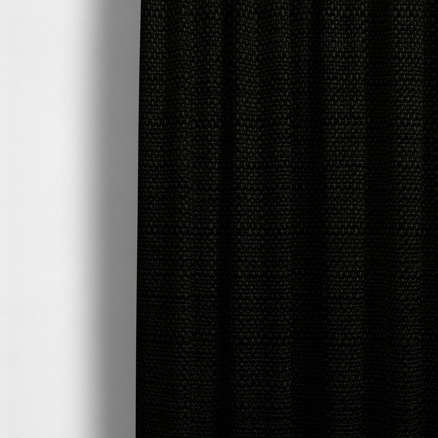 Washington Textured Chenille Black Colour Upholstery Fabric CTR-1348 - Made To Measure Curtains