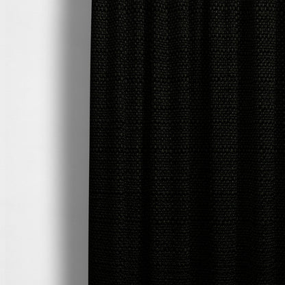 Washington Textured Chenille Black Colour Upholstery Fabric CTR-1348 - Made To Measure Curtains