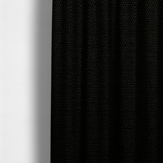 Washington Textured Chenille Black Colour Upholstery Fabric CTR-1348 - Made To Measure Curtains