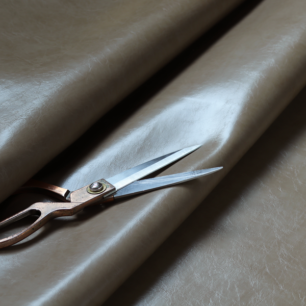 Padua Faux Leather Glossy Effect In Grey Colour CTR-1362