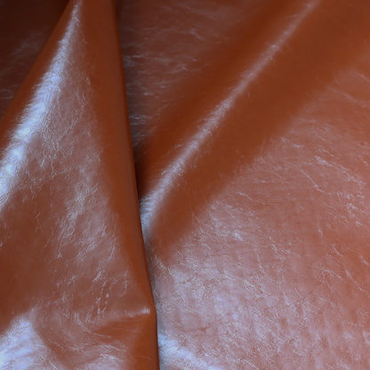 Padua Faux Leather Glossy Effect In Tan Brown Colour CTR-1363