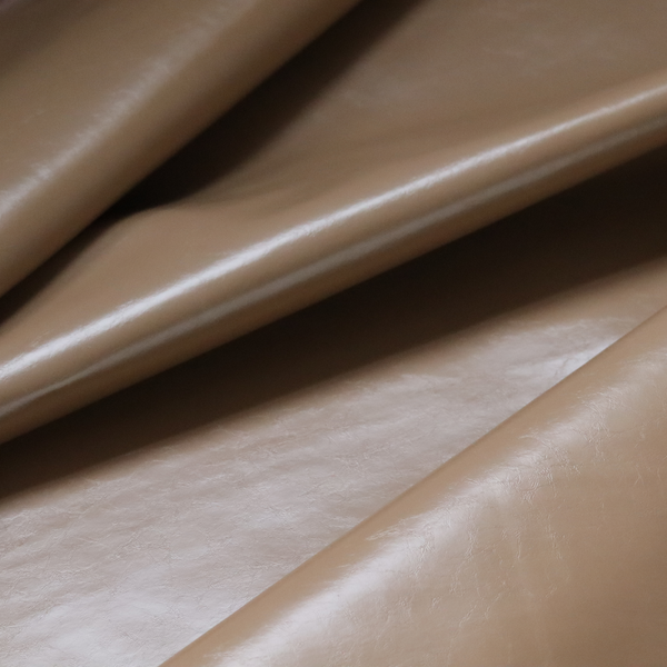 Padua Faux Leather Glossy Effect In Cappuccino Brown Colour CTR-1364