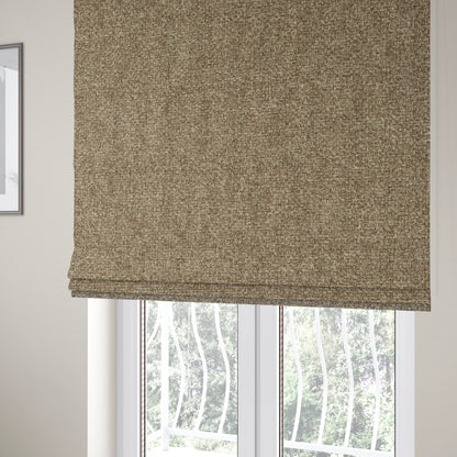 Malta Basket Weave Material Latte Brown Colour Upholstery Fabric CTR-1368 - Roman Blinds