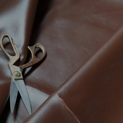 Padua Faux Leather Glossy Effect In Dark Brown Colour CTR-1369